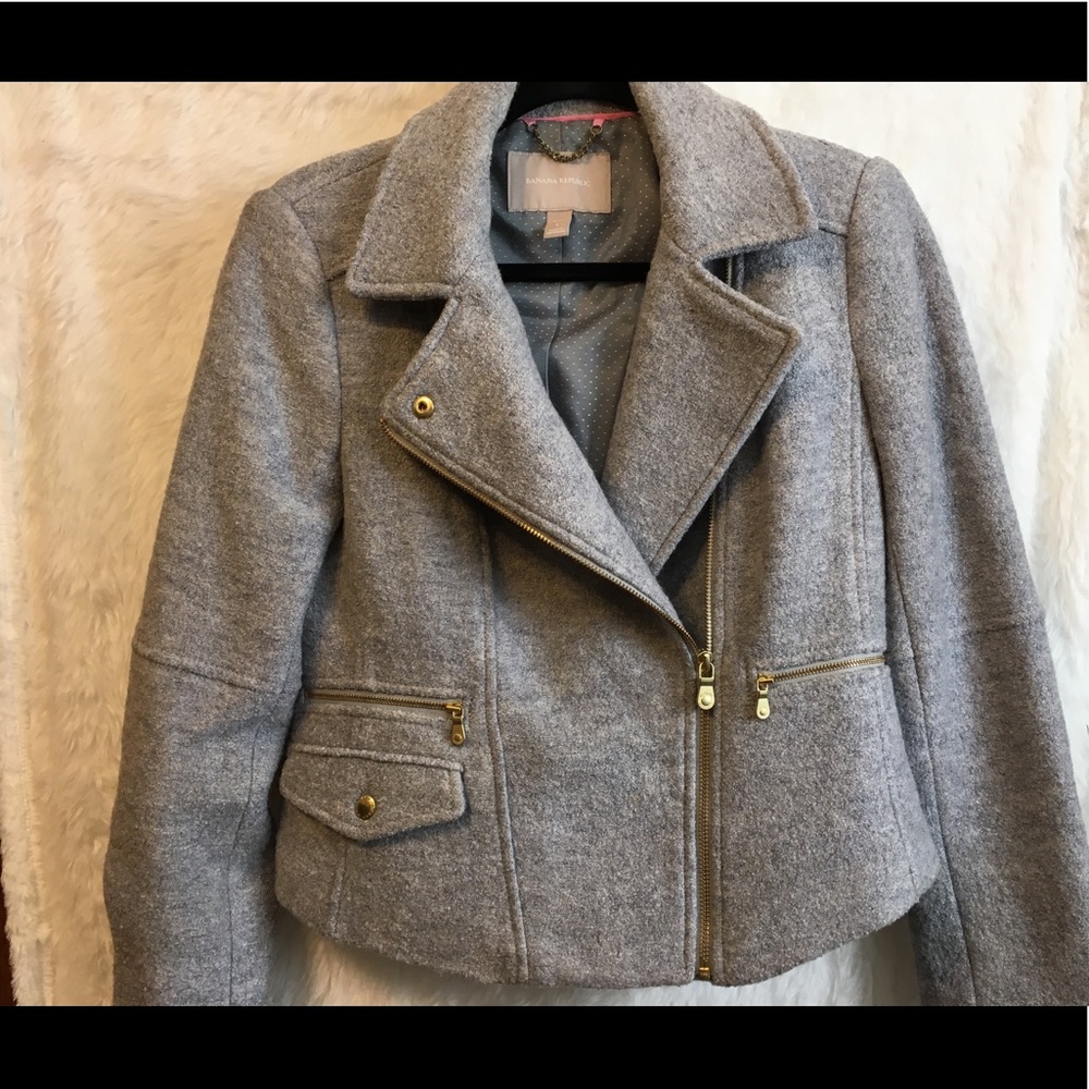 Beautiful Banana Republic wool moto jacket